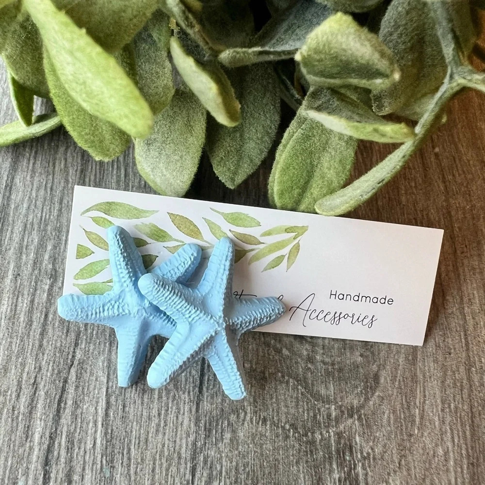 2/$30 Handmade- Starfish Studs
